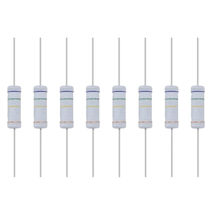Uxcell 10 Pack 750KR Ohm Resistor, 5 Watts 5% Tolerance Metal Oxide Film Resistor, Flame Proof for DIY Electronic Projects Circuits Experiments