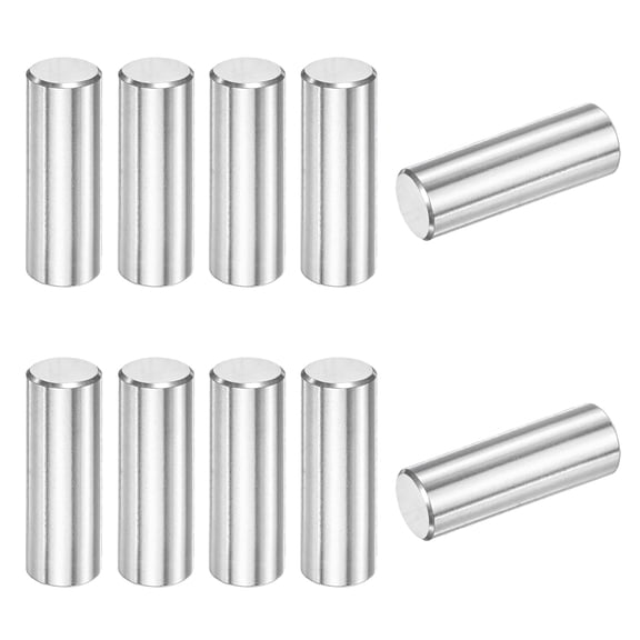 Uxcell 10-Pack 8 x 25 mm Dowel Pin, 316 stainless steel Support Pin Fastener Elements for Metal Devices [Silver Tone]