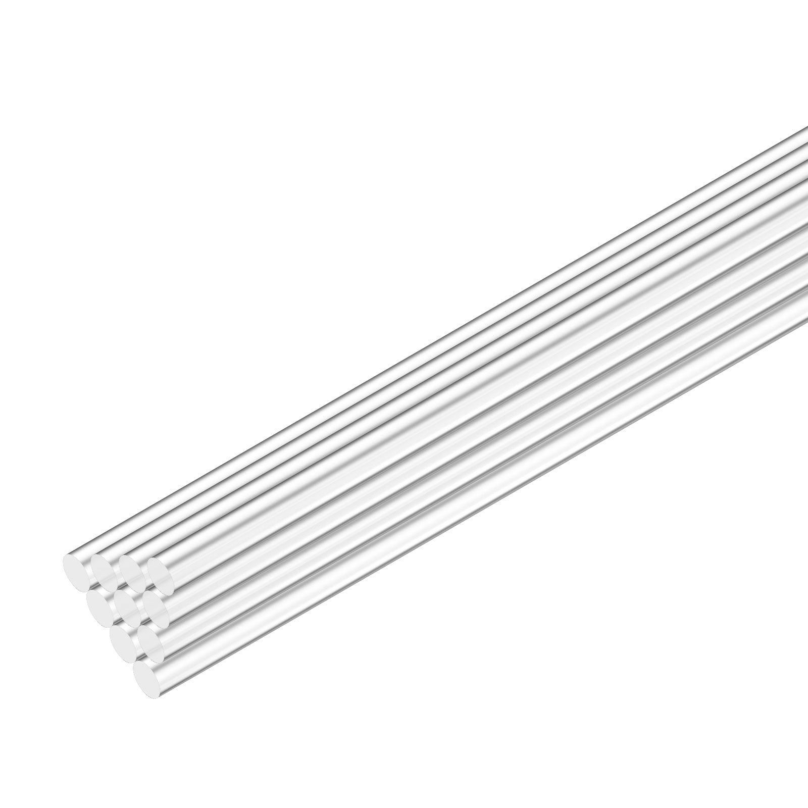 Uxcell 10-Pack Acrylic Round Rods, 11.8 x 0.08 Inch/ 300 x 2 mm Clear ...
