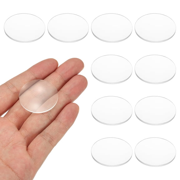 Uxcell 10 Pack Biconvex Lens, 31mm Dia. 65mm Focal Length Optical Lenses Magnifier Paperweight Acrylic Double Convex for DIY Office Desk Home Science Experiment Telescope