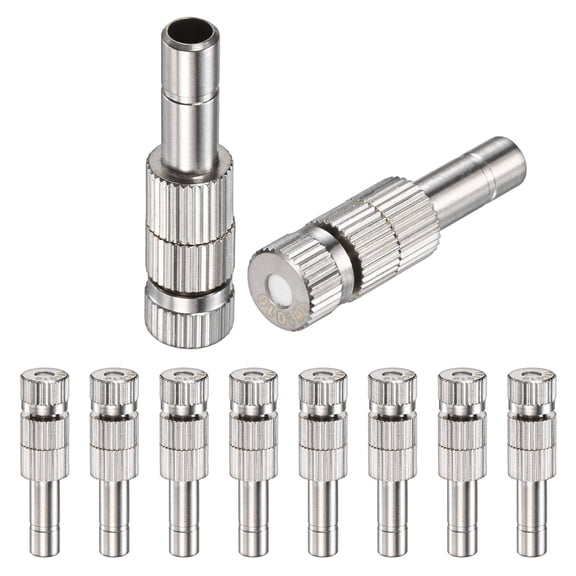 Uxcell 10 Pack Brass Misting Nozzles, 0.004"/0.1mm Mister Heads with Filter Mesh