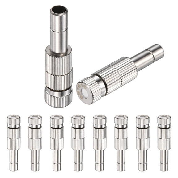 Uxcell 10 Pack Brass Misting Nozzles, 0.006"/0.15mm Mister Heads with Filter Mesh