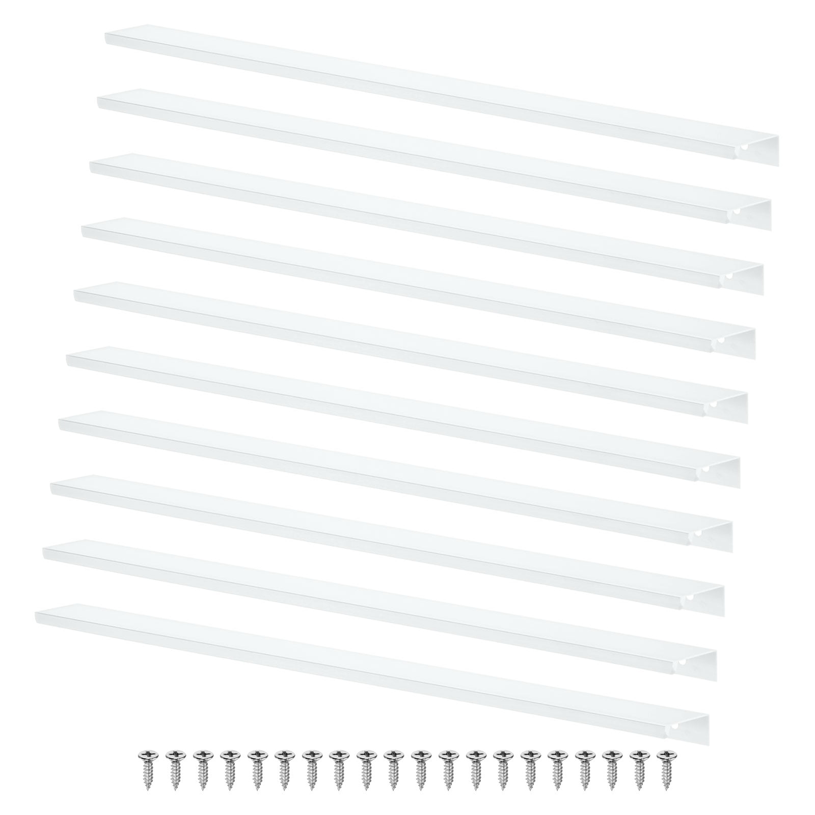 Uxcell 10-Pack Cabinets Drawers Edge Pulls, 15.75