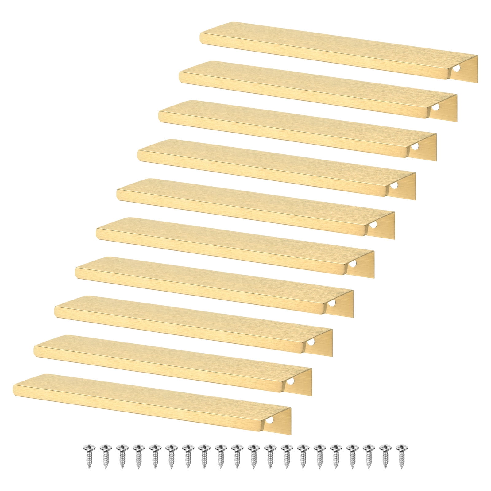 Uxcell 10-Pack Cabinets Drawers Edge Pulls, 5.91