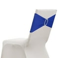 thumbnail image 1 of Uxcell 10 Pack Chair Sashes, Stretch Chair Cover Band with Buckle Slider Polyester Bows Cover Band Universal Elastic Ties for Wedding Party Ceremony Event Decorations, Sapphire Blue, 1 of 6