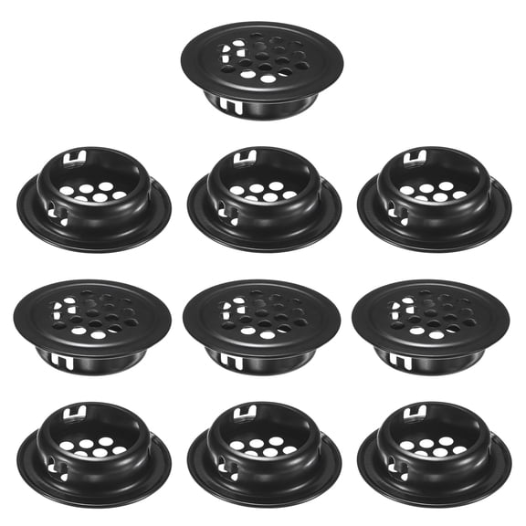 Uxcell 10-Pack Circular Soffit Vents, 25mm/0.98 Inch Stainless Steel Round Air Vents Mesh Hole Louver for Bathroom Home/ Office/Kitchen/Cabinet/Wardrobe [Black]