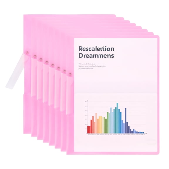 Uxcell 10 Pack Clear Report Covers with Swing Clip, 11.8"x9" Front Presentation Folders Document Binder 100 Sheet Capacity Binder for Resume Files Letter Interview Project, Pink