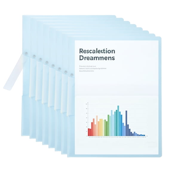 Uxcell 10 Pack Clear Report Covers with Swing Clip, 11.8"x9" Front Presentation Folders Document Binder 100 Sheet Capacity Binder for Resume Files Letter Interview Project, Blue