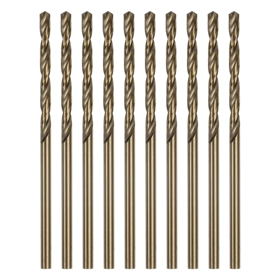 Uxcell 10 Pack Cobalt Jobber Drill Bits 2.4mm M35 HSS Twist Drill Bit Tool for Stainless Steel Copper Wood Plastic