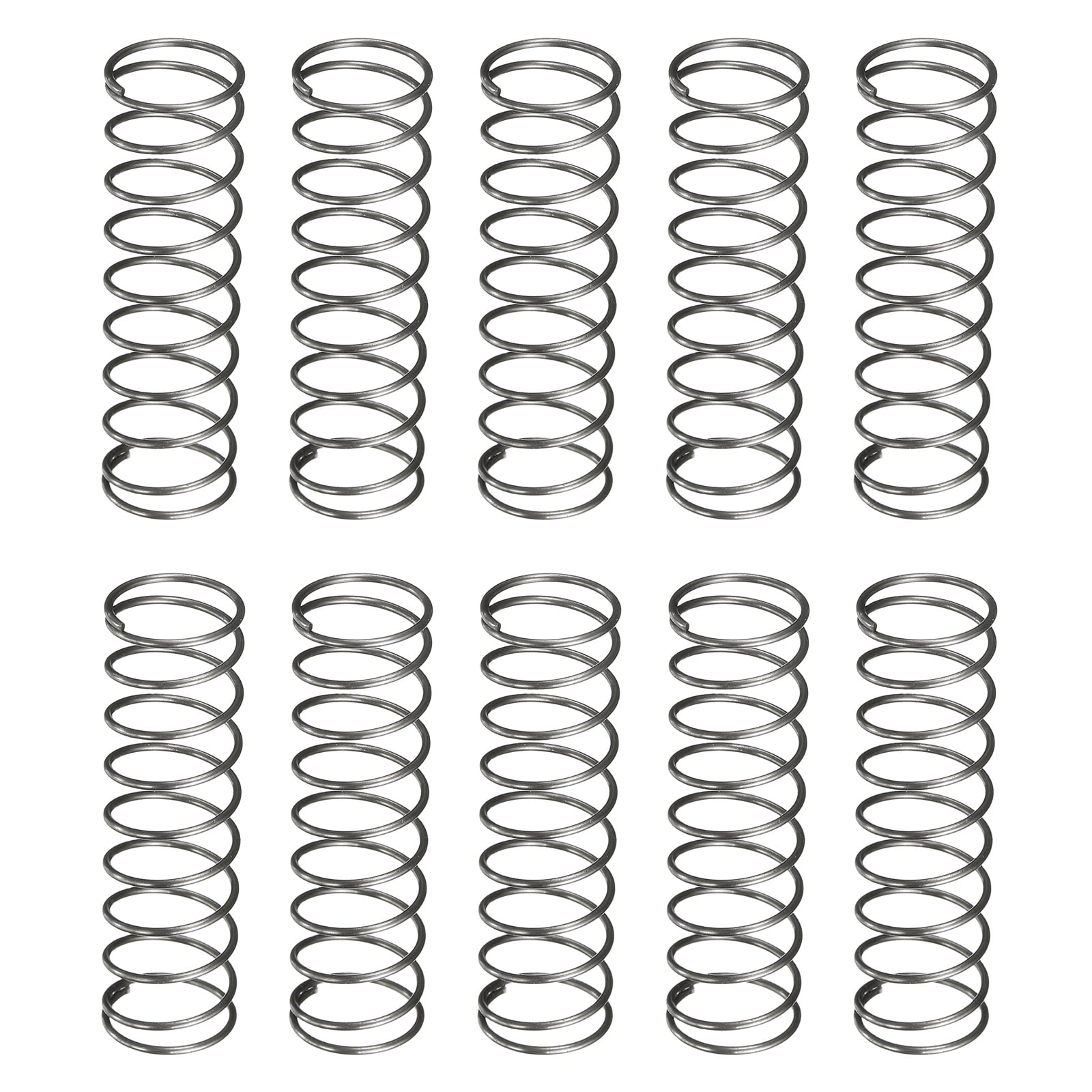 Uxcell 10 Pack Compression Spring, 12mm OD, 0.8mm Wire Size, 40mm Free ...