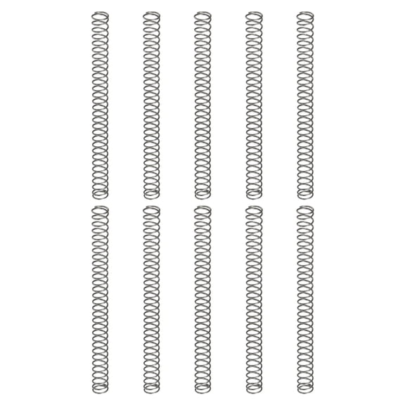 Uxcell 10 Pack Compression Spring, 3mm OD, 0.3mm Wire Size, 35mm Free Length, Spring Steel Construction Extended Mechanical Compression Springs for Shop and Home Repairs, Silver Tone