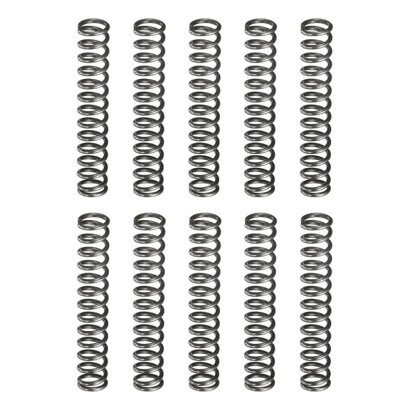 Uxcell 10 Pack Compression Spring, 7mm OD, 1mm Wire Size, 40mm Free Length, Spring Steel Construction Extended Mechanical Compression Springs for Shop and Home Repairs, Silver Tone