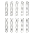 thumbnail image 1 of Uxcell 10 Pack Compression Spring, 9mm OD, 0.5mm Wire Size, 50mm Free Length, Spring Steel Construction Extended Mechanical Compression Springs for Shop and Home Repairs, Silver Tone, 1 of 6