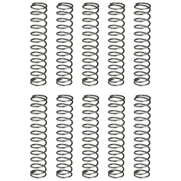 Uxcell 10 Pack Compression Spring, 9mm OD, 0.8mm Wire Size, 45mm Free Length, Spring Steel Construction Extended Mechanical Compression Springs for Shop and Home Repairs, Silver Tone
