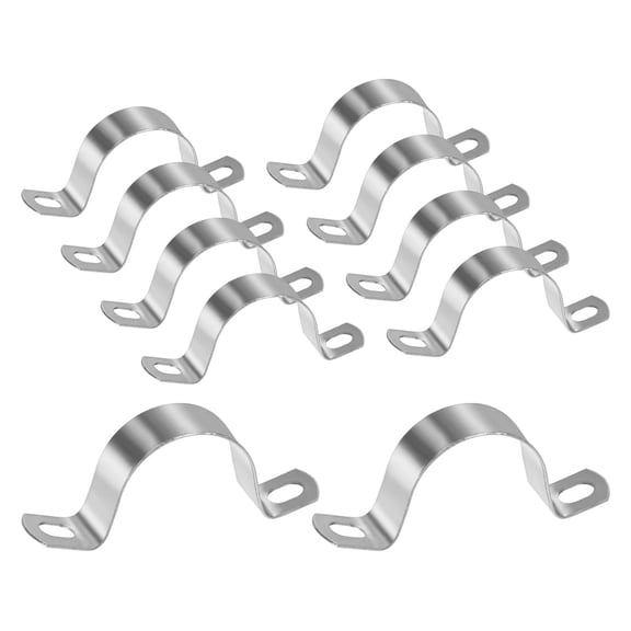 Uxcell 10-Pack Conduit Clamps, 1-9/16" 304 Stainless Steel Rigid Pipe Strap M40 U Bracket Pipe Clamps for Plumbing