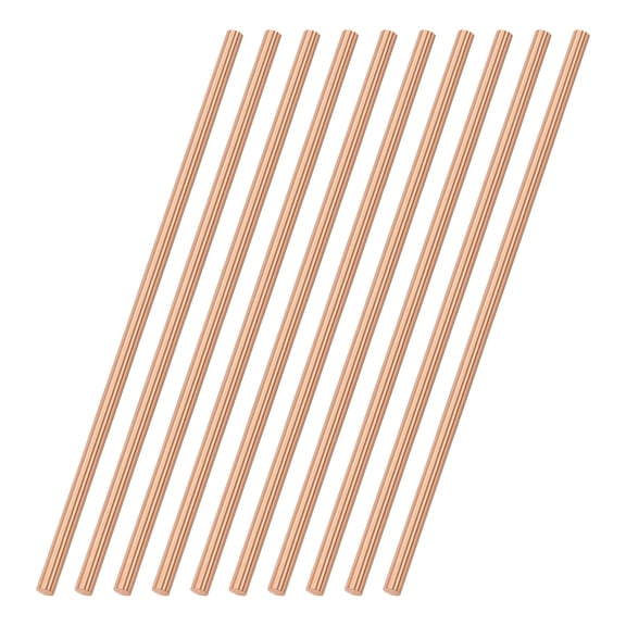 Uxcell 10-Pack Copper Round Rod 3mm x 100mm T2 Copper Stock