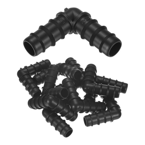 Uxcell 10-Pack Drip Irrigation Barbed Fittings, for 1/2 Inch Elbows Tubing Connector Plastic Coupling Irrigation Parts Drip Pipe Accessories