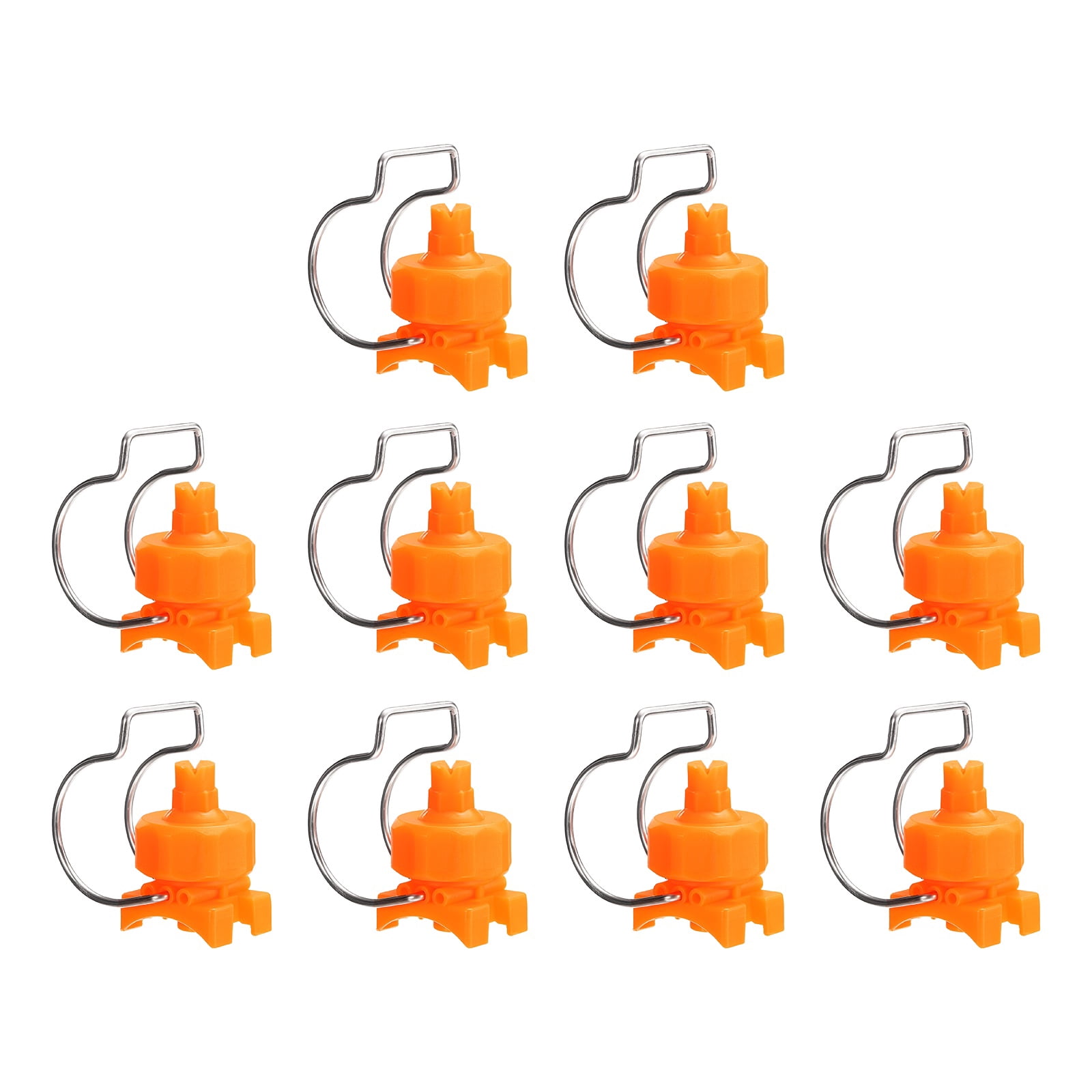 Uxcell 10 Pack Flat Fan Spray Tip, 65 Degree Spray Nozzle with Clip Adjustable Plastic Yellow Nozzles Fit 1-1/2" Hose, 0.71 Cubic Meters Per Hour