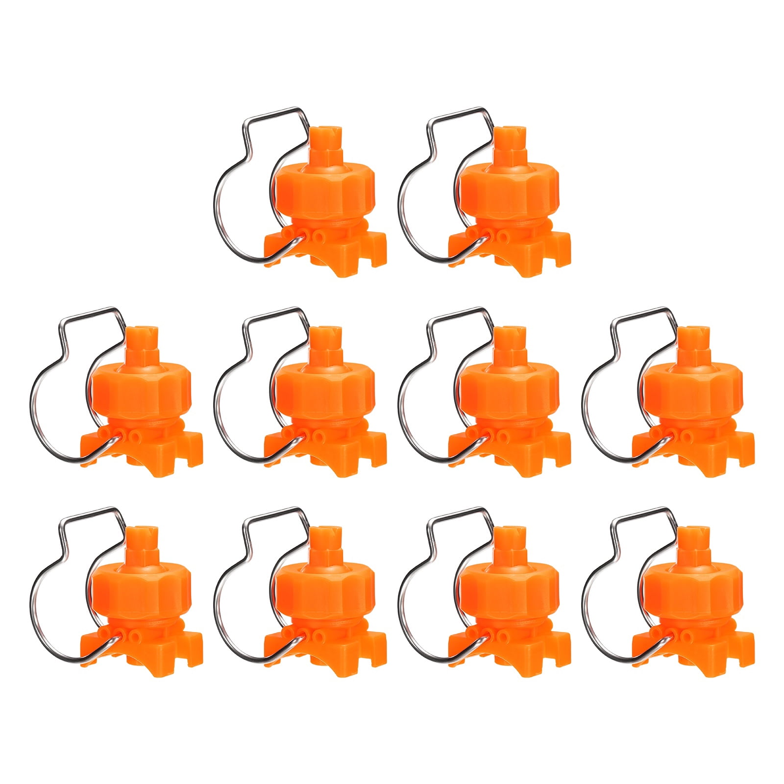 Uxcell 10 Pack Flat Fan Spray Tip, 65 Degree Spray Nozzle with Clip Adjustable Plastic Yellow Nozzles Fit 1-1/4" Hose, 0.36 Cubic Meters Per Hour