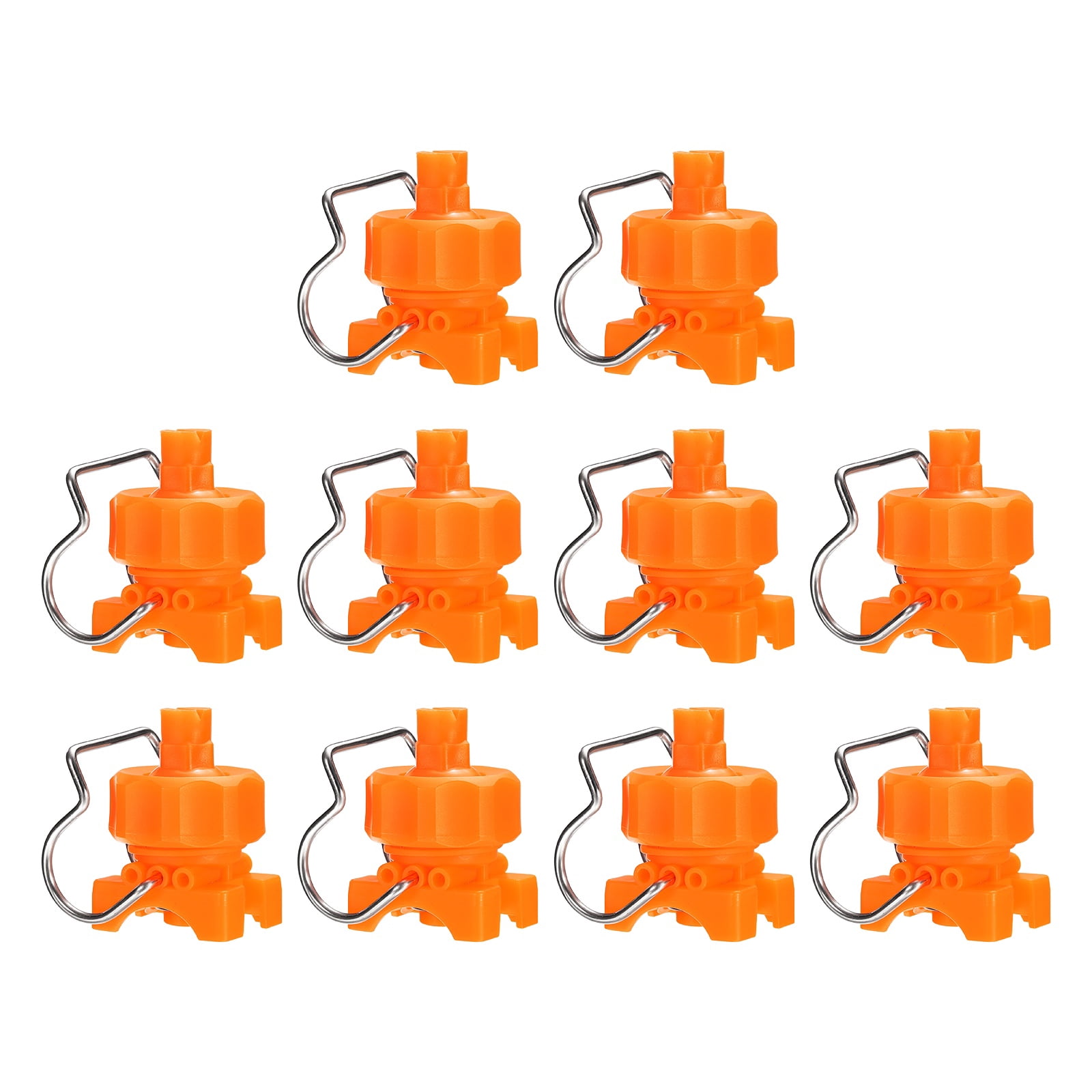 Uxcell 10 Pack Flat Fan Spray Tip, 65 Degree Spray Nozzle with Clip Adjustable Plastic Yellow Nozzles Fit 3/4" Hose, 0.48 Cubic Meters Per Hour