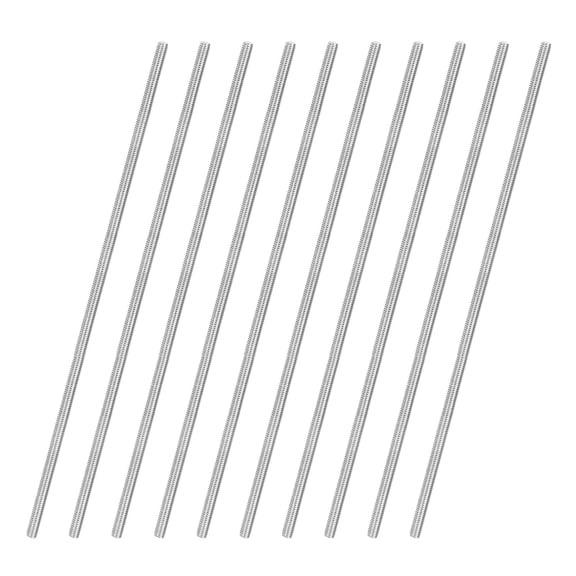 Uxcell 10-Pack Fully Threaded Rod, M3x130mm 304 Stainless Steel Right Hand Thread Bar Studs Metric Threaded Screw