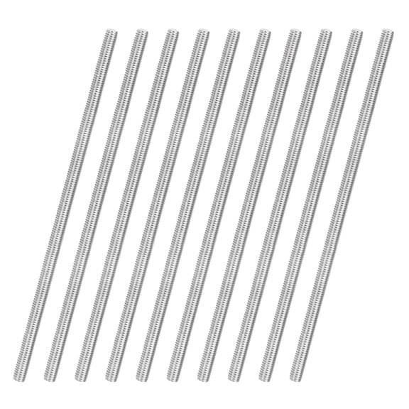Uxcell 10-Pack Fully Threaded Rod, M3x80mm 304 Stainless Steel Right Hand Thread Bar Studs Metric Threaded Screw