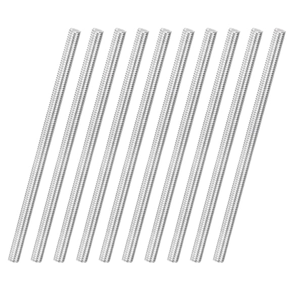Uxcell 10-Pack Fully Threaded Rod, M4x80mm 304 Stainless Steel Right Hand Thread Bar Studs