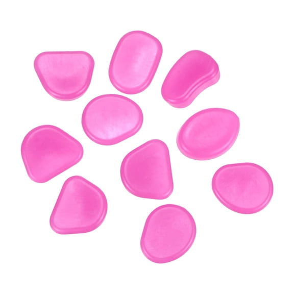 Uxcell 10-Pack Glow in the Dark Rocks, 1.77" Resin Outdoor Garden Decorations Luminous Pebbles Stones for Garden Plants/Aquarium/Backyard Path, Aquarium Gravel [Dark Purple]