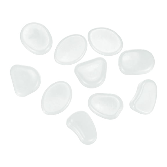 Uxcell 10-Pack Glow in the Dark Rocks, 1.77" Resin Outdoor Garden Decorations Luminous Pebbles Stones for Garden Plants/Aquarium/Backyard Path, Aquarium Gravel [White]