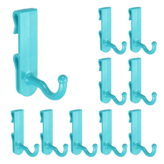 Uxcell 10 Pack Grid Wall Hooks, 2.8 Inch Grid Wall Panel Plastic Utility Hook, Shelf Hook for Garage Store Warehouse Shop Home Hanging, Blue