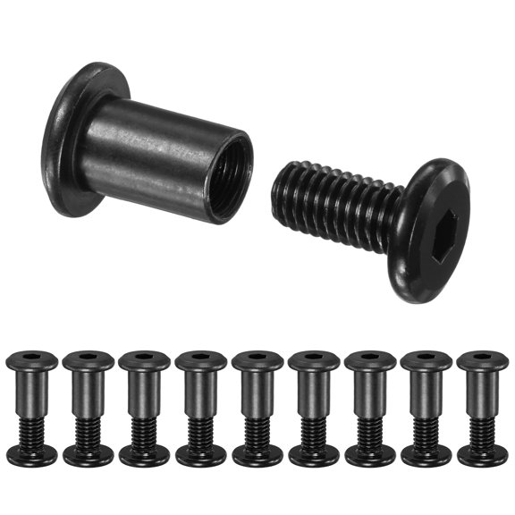 Uxcell 10-Pack Hex Drive Socket Cap Bolt M8 x 16mm Carbon Steel for Furniture