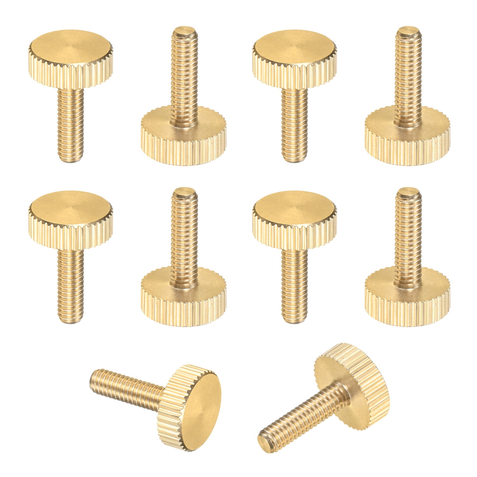 #10 X 5/8 Inch Solid Brass Flat Head Slotted Wood Screws - Pack Of 100, High Quality Machine Screws