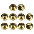 thumbnail image 1 of Uxcell 10 Pack Lamp Finials Caps M10x15mm Spherical Decoration Knob Brass Tone, 1 of 7