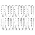 thumbnail image 1 of Uxcell 20 Pack Large Safety Pins, Brooch Pins with 3 Loops for DIY 2.56", Silver Tone, 1 of 7