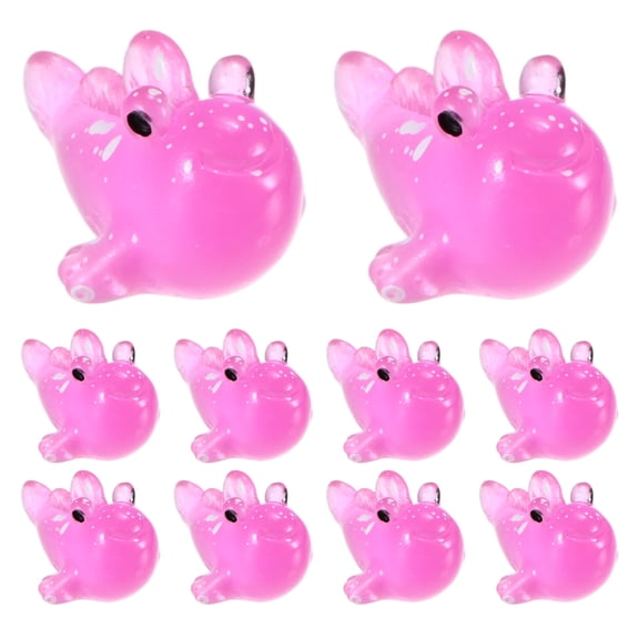 Uxcell 10-Pack Luminous Mini Resin Fish, Resin Tiny Small Animal Figures to Hide Fish Tank Ornaments for Aquarium Decor [Purple]