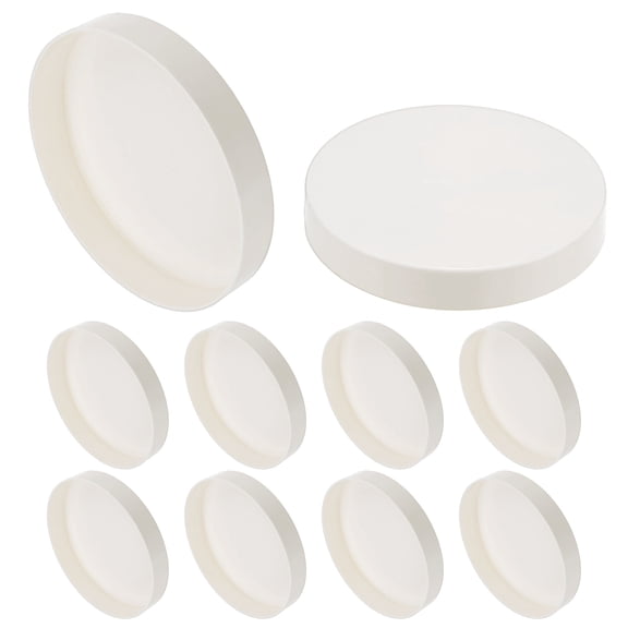 Uxcell 10-Pack PVC Pipe End Cap Plug, 5 Inch ID Furniture Grade Plug Coupling Pipe Fitting Socket Adapter [White]