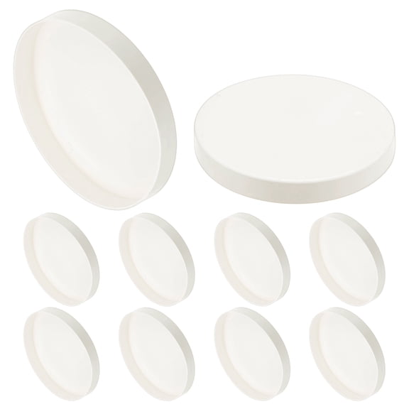 Uxcell 10-Pack PVC Pipe End Cap Plug, 6 Inch ID Furniture Grade Plug Coupling Pipe Fitting Socket Adapter [White]