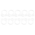 thumbnail image 1 of Uxcell 10 Pack Plastic 24.8-27.2 mm Adjustable Double Snap Grip Hose Clamps, White, 1 of 5