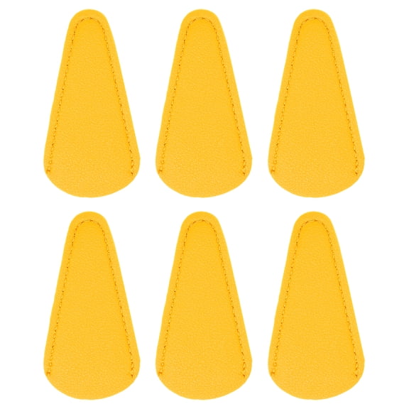 Uxcell 10 Pack Scissors Sheath, 2.9" x 1.5" Scissors Cover Protector PU Leather Portable Collect Bags, Egg Yellow