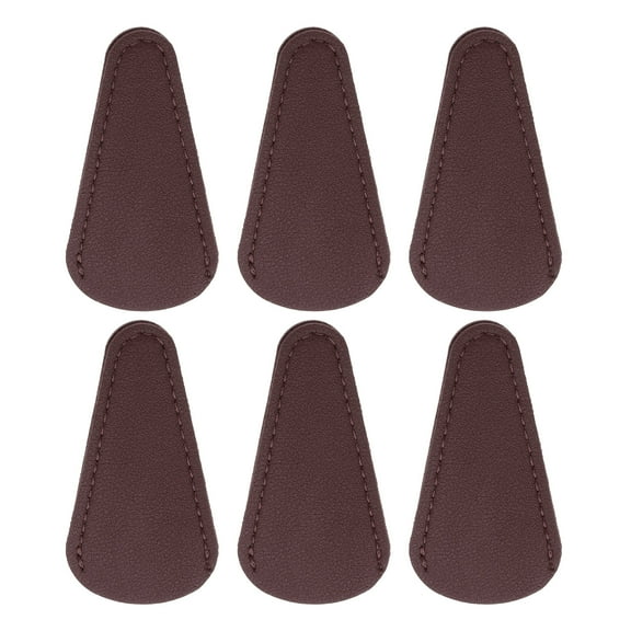 Uxcell 10 Pack Scissors Sheath, 2.9" x 1.5" Scissors Cover Protector PU Leather Portable Collect Bags for Eyebrow Trimming Beauty Tool Protection, Brown