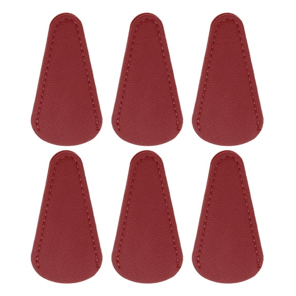 Uxcell 10 Pack Scissors Sheath, 2.9" x 1.5" Scissors Cover Protector PU Leather Portable Collect Bags for Eyebrow Trimming Beauty Tool Protection, Dark Red