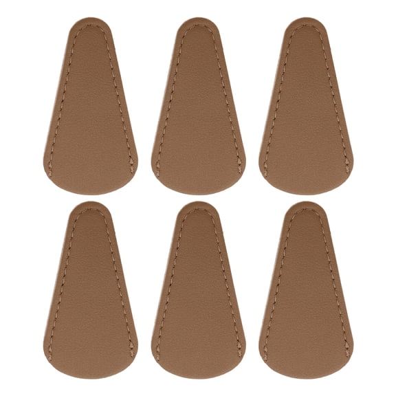 Uxcell 10 Pack Scissors Sheath, 2.9" x 1.5" Scissors Cover Protector PU Leather Portable Collect Bags for Eyebrow Trimming Beauty Tool Protection, Yellow Brown