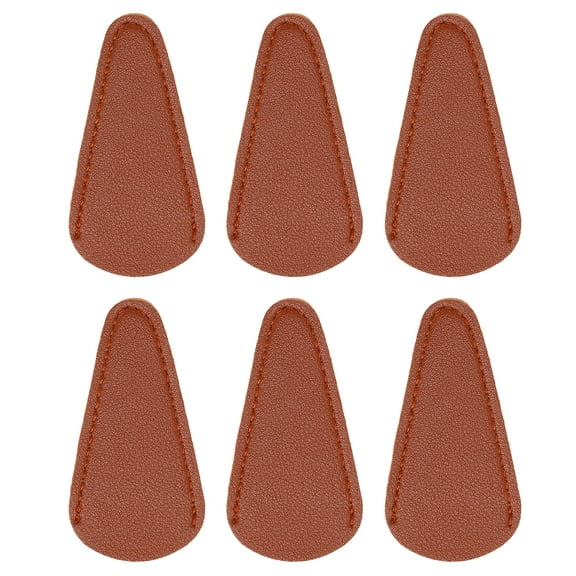 Uxcell 10 Pack Scissors Sheath, 2.9" x 1.5" Scissors Cover Protector PU Leather Portable Collect Bags, Red Brown