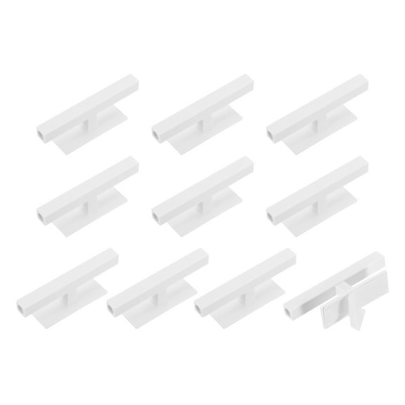 Uxcell 10 Pack Self-Stick Push Pull Helper, 4 Inch Plastic Adhesive Cabinet Handles Rectangle Stick-on Handle for Kitchen Cabinet Window Sliding Closet Door Wardrobe(White)