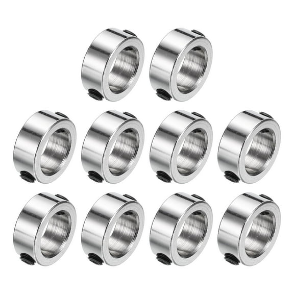Uxcell 10 Pack Set Screw Collars 10mm Bore Stainless Steel Shaft Collar 15mm OD 6mm Width