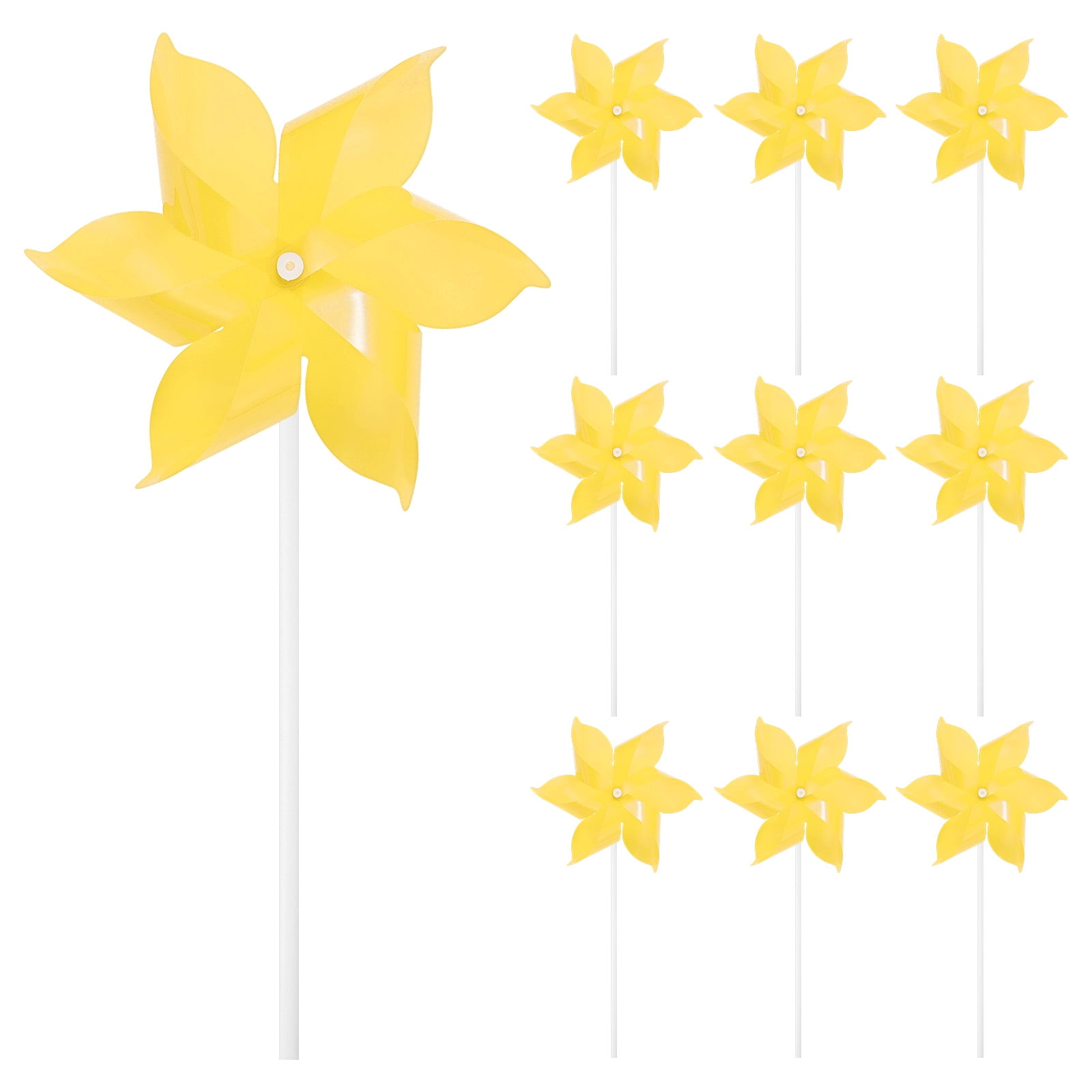 Uxcell 10-Pack Six Blades Rainbow Pinwheels, 9.1 Inch Plastic Wind ...