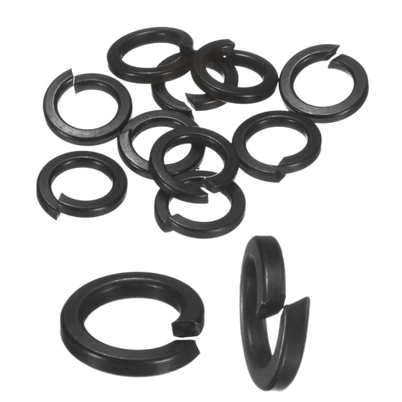 Uxcell 10-Pack Spring Lock Washer, M10 Stainless Steel Electroplating Black Coating Elastic Gasket Screw Fasteners