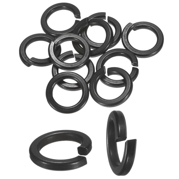 Uxcell 10-Pack Spring Lock Washer, M20 Stainless Steel Electroplating Black Coating Elastic Gasket Screw Fasteners