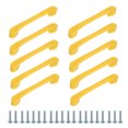 thumbnail image 1 of Uxcell 10 Pack Square Door Handles, 5" Plastic ABS Colorful Drawer Pull Wardrobe Door Handle Furniture Accessory for Home Closet Shoe Kitchen Cupboard, Yellow, 1 of 6