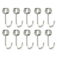 thumbnail image 1 of Uxcell 10 Pack Stainless Steel 19mm Inner Dia Pipe Rod Hooks Coat Hook, Silver, 1 of 5